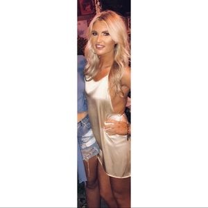 Gold cami swing dress from revolve